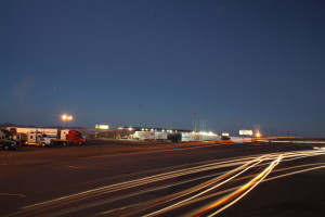 Predawn truck stop