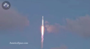 Falcon Heavy launch. See the way the cloud is lit by the jet flame? Proves it went through clouds. N match with the Spacex vid.