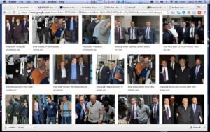 A perp montage. See if you can find one that isn't in cuffs/restraints.